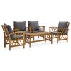 vidaXL Set mobilier de grădină cu perne, 5 piese, lemn masiv de acacia
