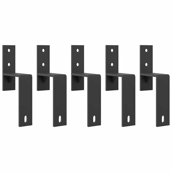 vidaXL Set feronerie pentru ușă glisantă, negru, 183 cm, oțel