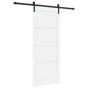 vidaXL Ușă glisantă 83 x 202 cm Lemn masiv de pin Alb și negru