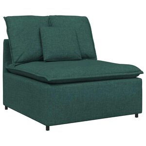 vidaXL Modul central canapea modulară cu perne, verde &icirc;nchis, 100 cm