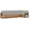 vidaXL Set de canapele de exterior 6 buc. Gri natural și deschis