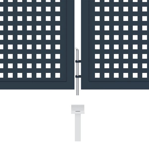 vidaXL Poartă de gard, antracit, 306 x 125 cm, oțel