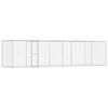vidaXL Cușcă pentru c&acirc;ine Argintiu 800 x 200 x 200 cm Oțel Galvanizat