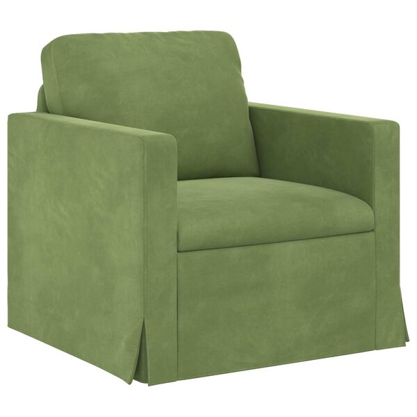 vidaXL Set de canapea 2 pcs Verde deschis 198 x 78 x 80 cm Catifea