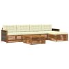 vidaXL Set de canapele de exterior 6 buc. Natural și Crem