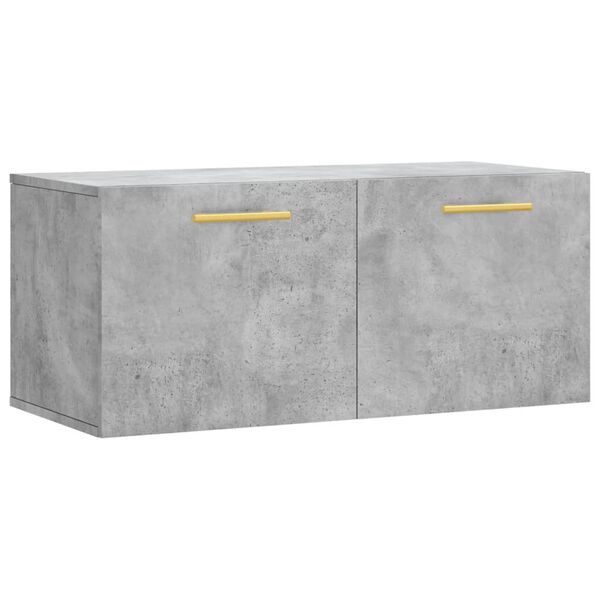 vidaXL Dulap de perete, gri beton, 80x36,5x35 cm, lemn compozit