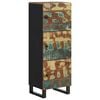 vidaXL Dulap &icirc;nalt cu 3 uși, 40x33x110 cm, lemn masiv recuperat & fier