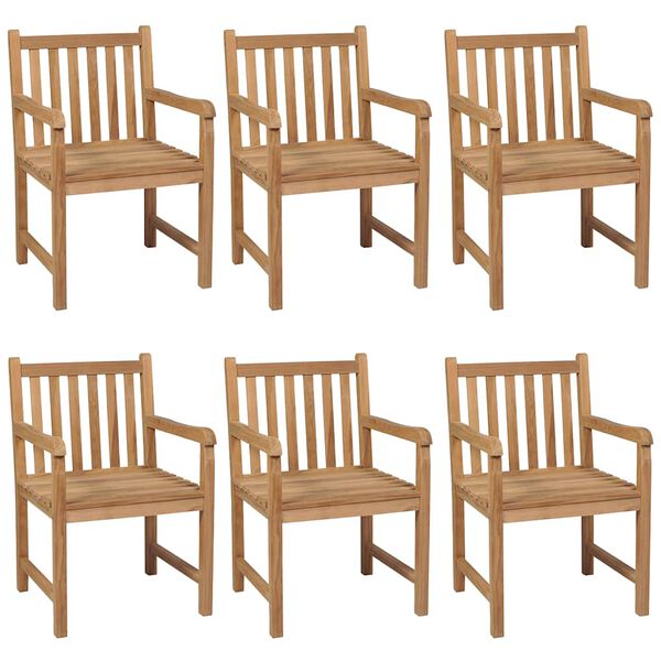 vidaXL Set de mobilier de grădină cu 7 piese, 140x80 cm, lemn masiv de tec