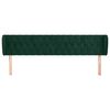vidaXL Tăblie de pat cu aripioare verde &icirc;nchis 183x23x78/88 cm catifea