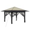 vidaXL Gazebo cu 4 Pereți Laterali 3,3 x 3,3 m Crem și Antracit