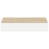 vidaXL Rafturi perete suspendate 4 buc. alb/stejar 23x23,5x3,8 cm MDF