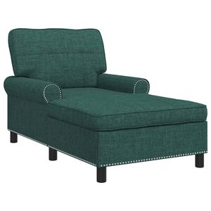 vidaXL șezlong de relaxare Verde &icirc;nchis țesătură 91 x 157 x 91 cm