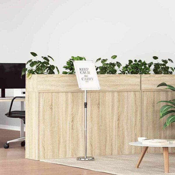 vidaXL Panouri pentru T&acirc;rguri Argintiu 25 x 25 x 125 cm Aluminiu