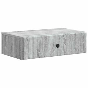 vidaXL Masă laterală montată pe perete Sonoma gri 59 x 34,5 x 17 cm