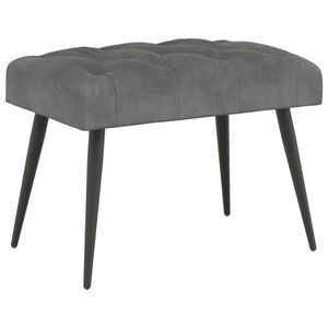 vidaXL Bancă cu butoane capitonate Gri &icirc;nchis 60 x 40 x 45 cm Catifea