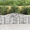 vidaXL Coșuri gabion arcuite 6 buc, 400x30x80/100 cm, fier galvanizat