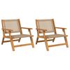 vidaXL Mobilier de grădină 2 pcs Bej 67 x 78 x 73 cm