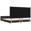vidaXL Cadru de pat cu headboard Negru 180 x 200 cm țesătură