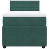 vidaXL Pat box spring cu saltea, verde închis, 90x190 cm, catifea