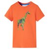 vidaXL Tricou pentru copii, portocaliu deschis, 140
