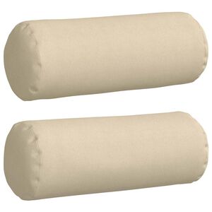 vidaXL Perne Bolster 2 pcs Crem &Oslash; 25 x 70 cm țesătură
