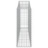 vidaXL Coșuri gabion arcuite 2 buc, 200x30x80/100cm, fier galvanizat