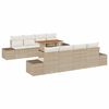 vidaXL Set de canapele pentru grădină 9 buc. Bej Rattan poli