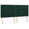 vidaXL Pat box spring cu saltea, verde &icirc;nchis, 200x200 cm, catifea
