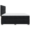vidaXL Pat box spring cu saltea, negru, 180x200 cm, catifea