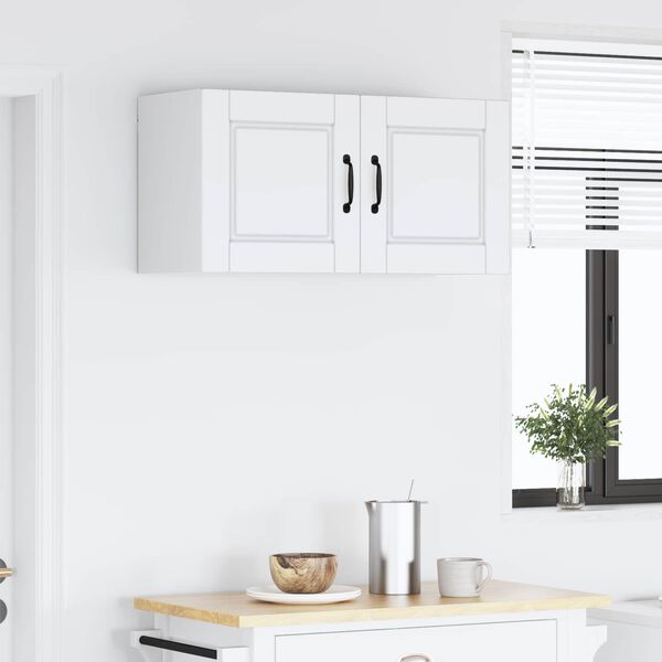 vidaXL Dulap de bucătărie cu raft Alb 80 x 31 x 40 cm Lemn compozit