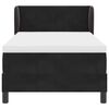 vidaXL Pat cu arcuri cu saltea cu headboard Negru 90 x 200 cm Catifea