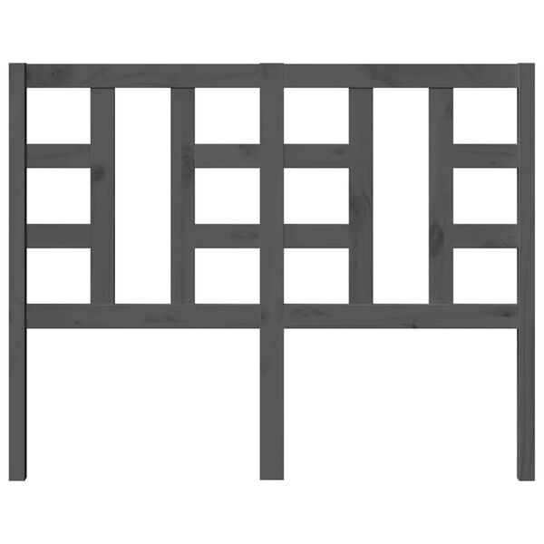 vidaXL Tăblie de pat, gri, 126x4x100 cm, lemn masiv de pin