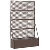 vidaXL Suport pentru plante cu gard Maro 105 x 30 x 170 cm Metal