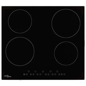 vidaXL Plită ceramică cu 4 arzătoare, control tactil, 6000 W
