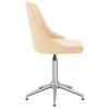 vidaXL Scaune de bucătărie pivotante, 2 buc., crem, catifea