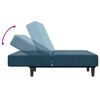 vidaXL Canapea extensibilă cu 2 locuri și taburet, albastru, catifea