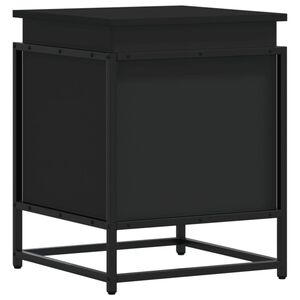 vidaXL Cutie de depozitare cu capac negru 40x40x51,5 cm lemn prelucrat
