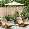 vidaXL Parasol de Grădină Alb crem Ø 270 x 260 cm Bambus