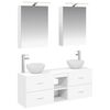 vidaXL Set dulap baie 5 buc. Alb Lemn prelucrat