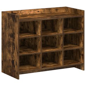 vidaXL Dulap pentru pantofi Stejar fumuriu 85 x 39,5 x 70 cm