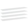 vidaXL Plăci bibliotecă, 4 buc. alb extralucios, 100 x 20 x 1,5 cm PAL