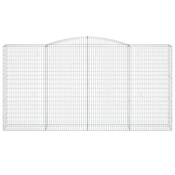 vidaXL Coș gabion arcuit 400x50x200/220 cm fier galvanizat