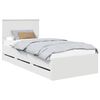 vidaXL Cadru de pat cu sertar Alb 90 x 200 cm Lemn Ingineresc