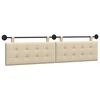 vidaXL Cap de pat suspendat Pe perete Crem 210 x 55 x 5 cm țesătură