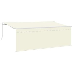 vidaXL Copertină retractabilă Crem 350 x 200 cm Poliester și Aluminiu