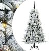 vidaXL Brad de Crăciun artificial cu ramuri articulare Alb 150 cm