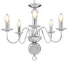 vidaXL Candelabru, argintiu, 5 becuri E14