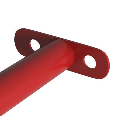 vidaXL Bare de rotire, 2 piese, roșu, 125 cm, oțel
