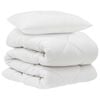 vidaXL Pilotă cu pernă 2 pcs Alb Microfibră