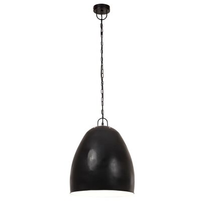 vidaXL Lampă suspendată industrială, negru, 42 cm, rotund, 25 W, E27